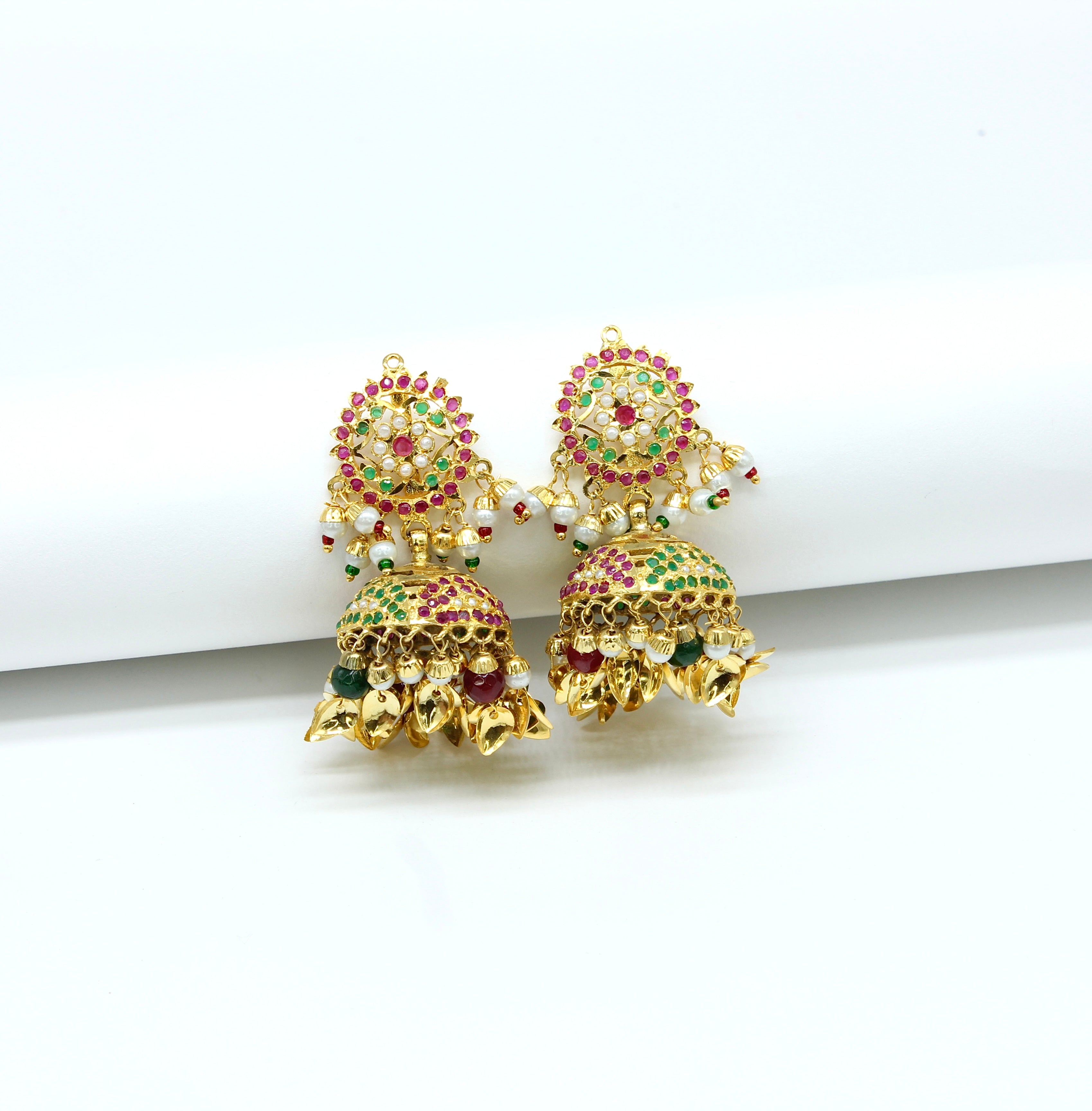 Rajvika – Multicolor Jadau Jhumka Earrings