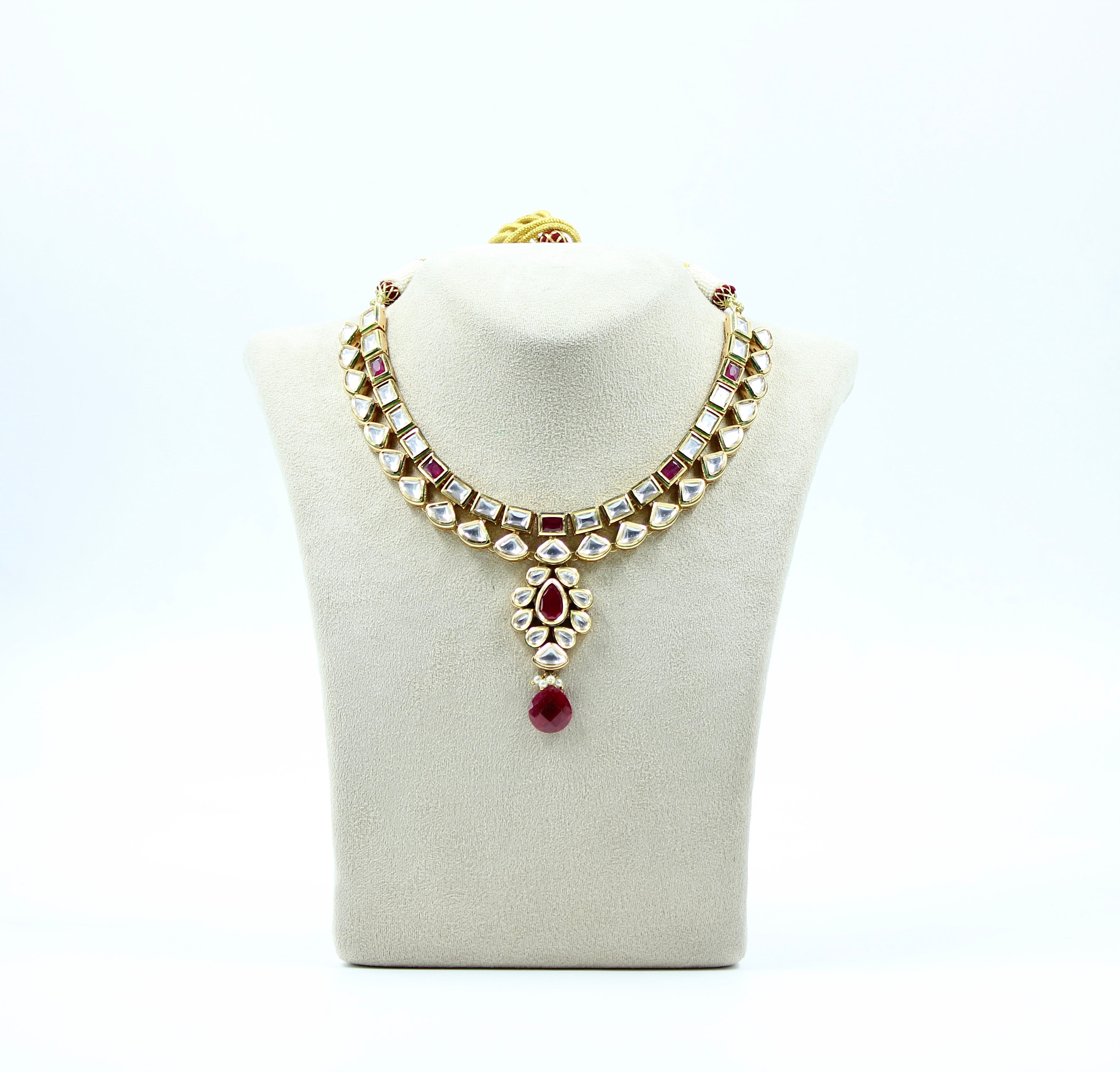 Vaidehi – Ruby Radiance Kundan Necklace Set