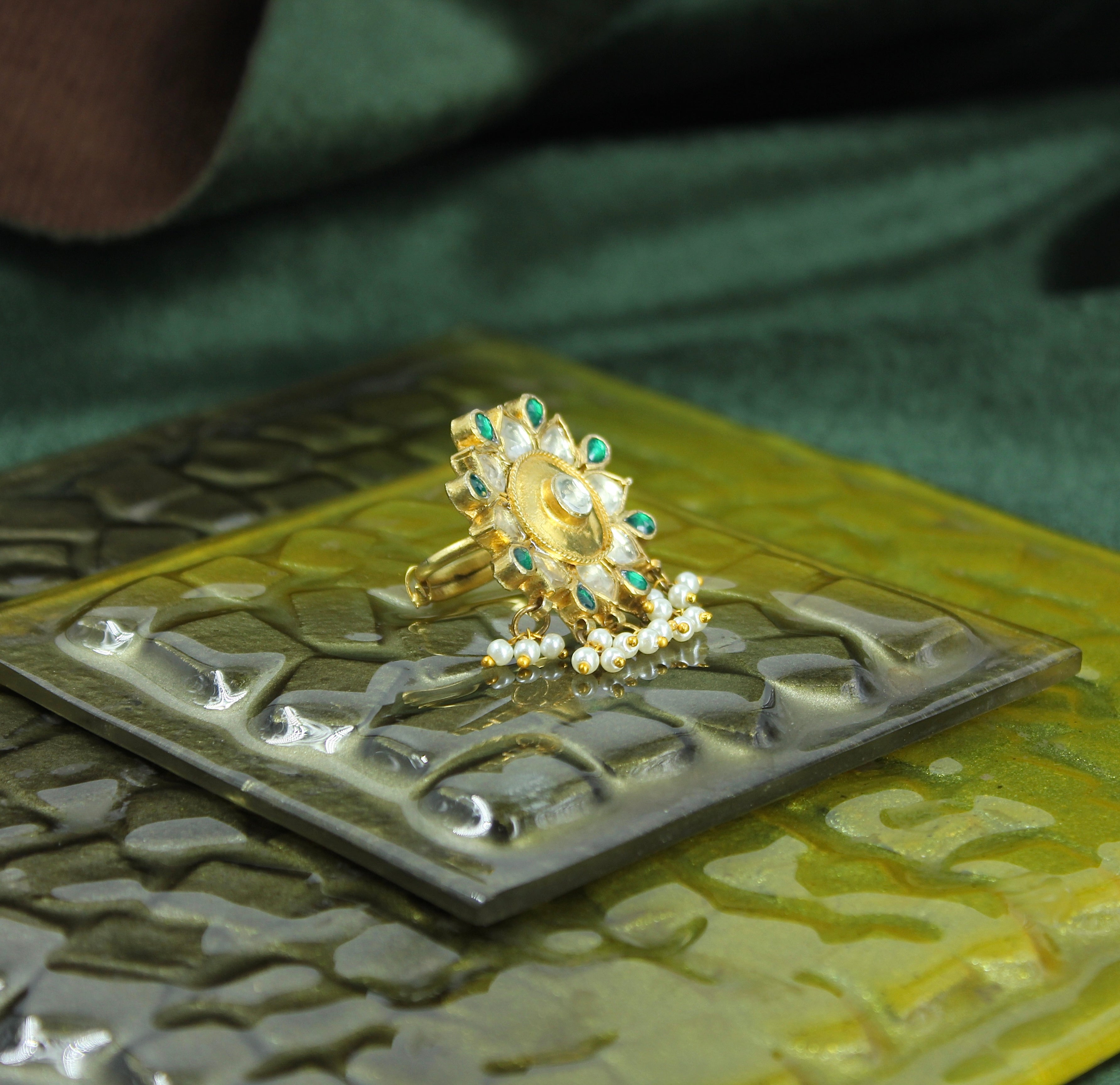 Hemalata – Petal Charm Kundan Ring