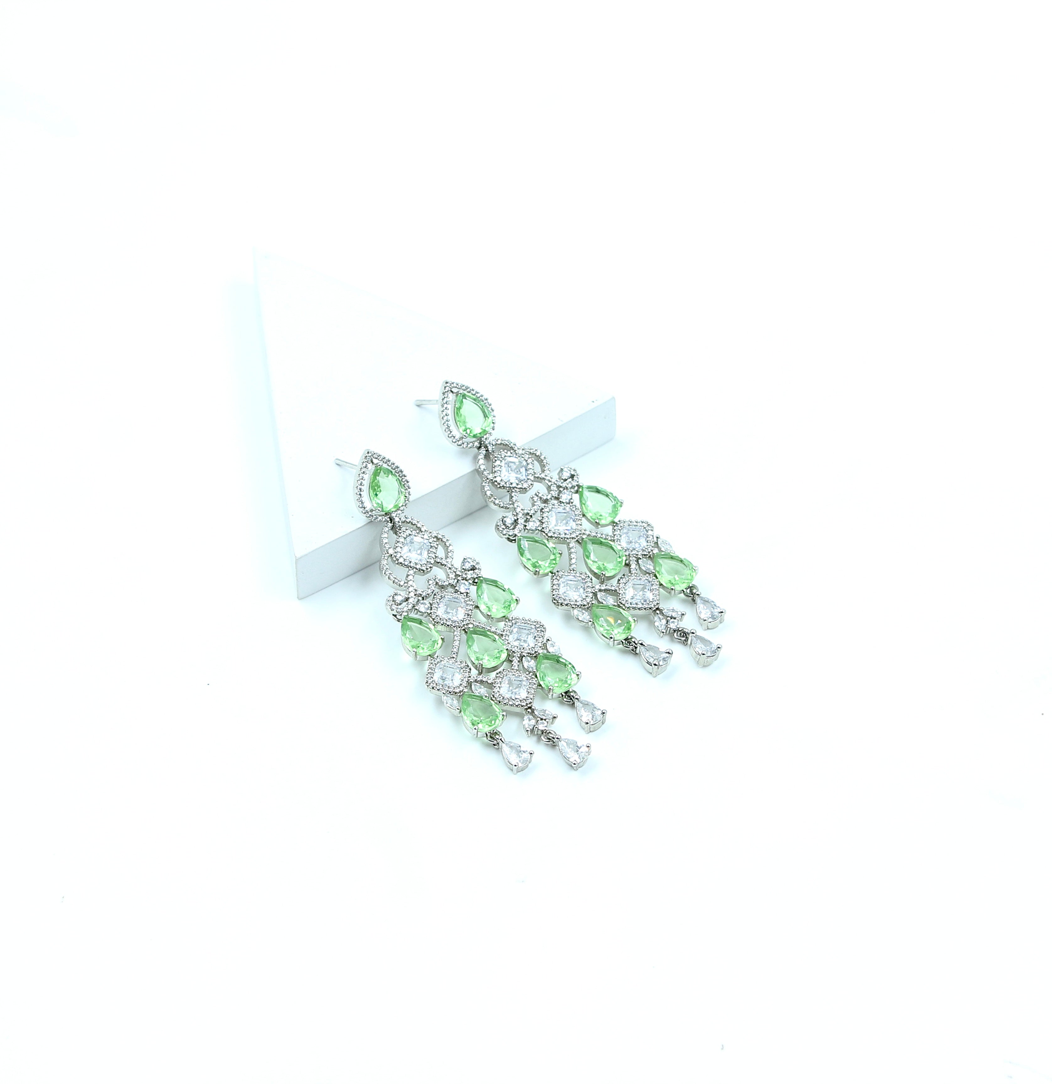 Iravya Emerald Cascade Earrings