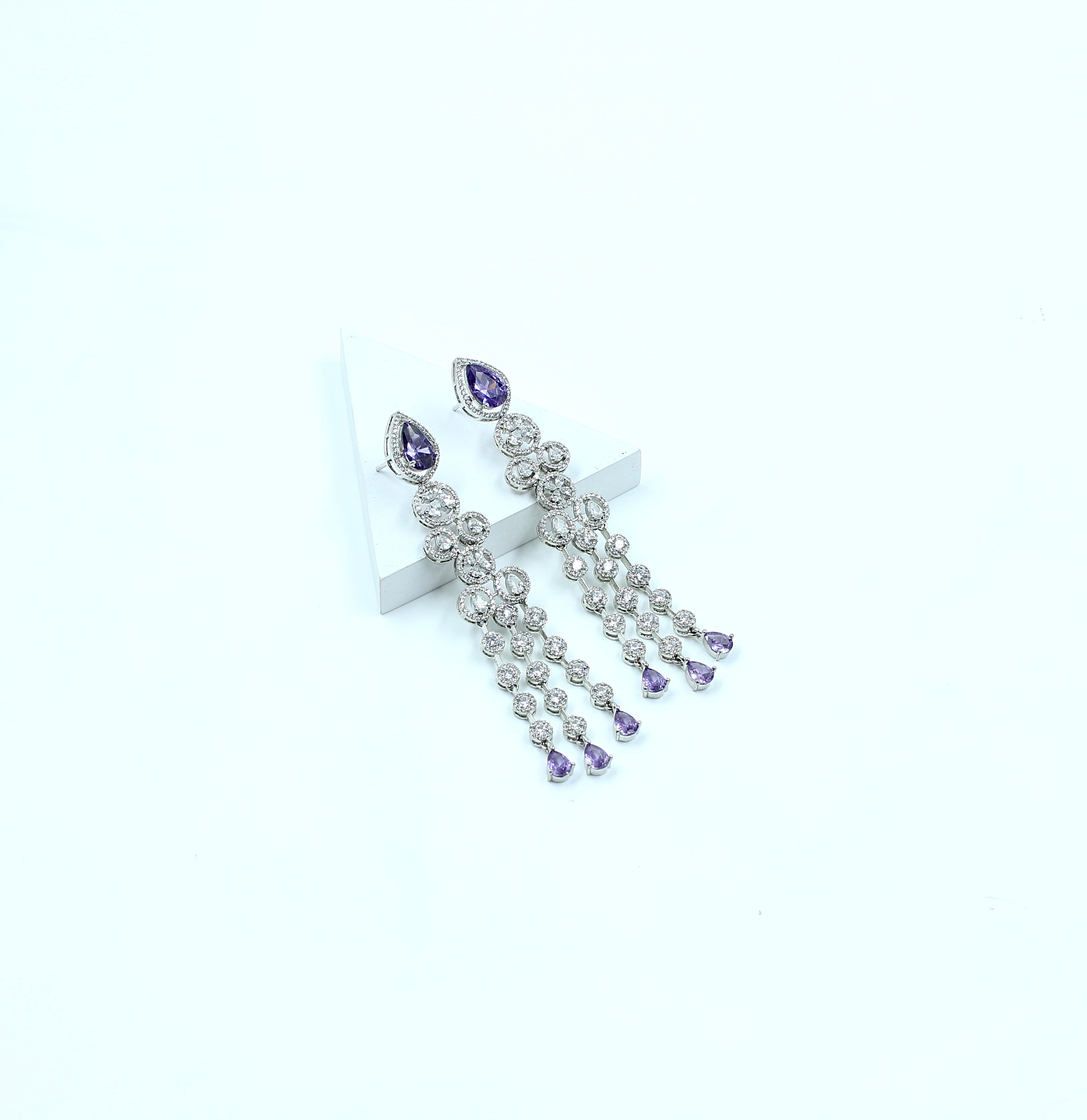 Avyukta Amethyst Cascade Earrings