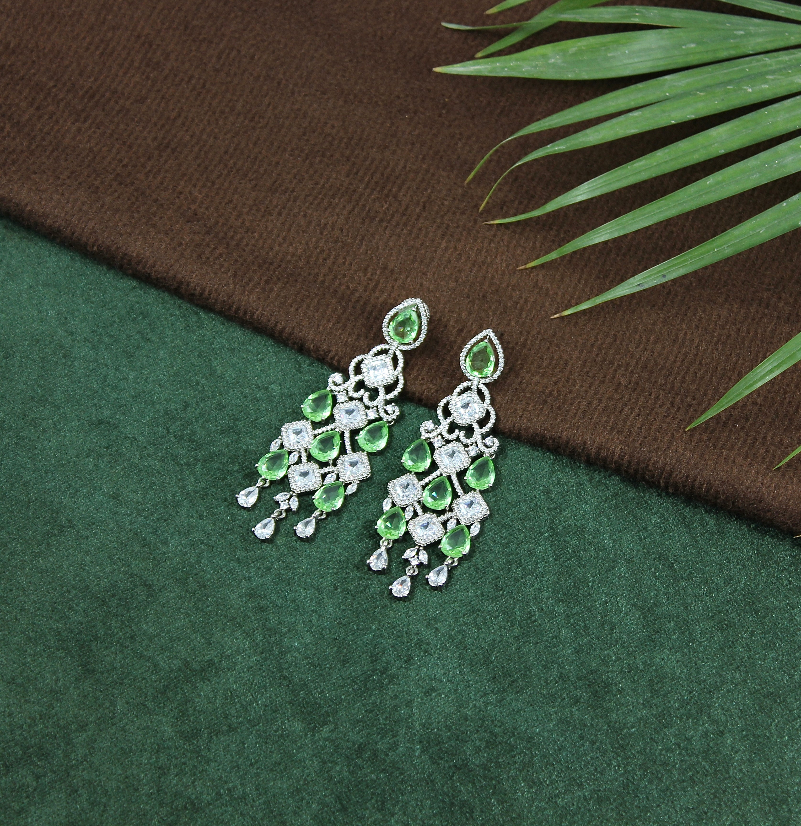 Iravya Emerald Cascade Earrings