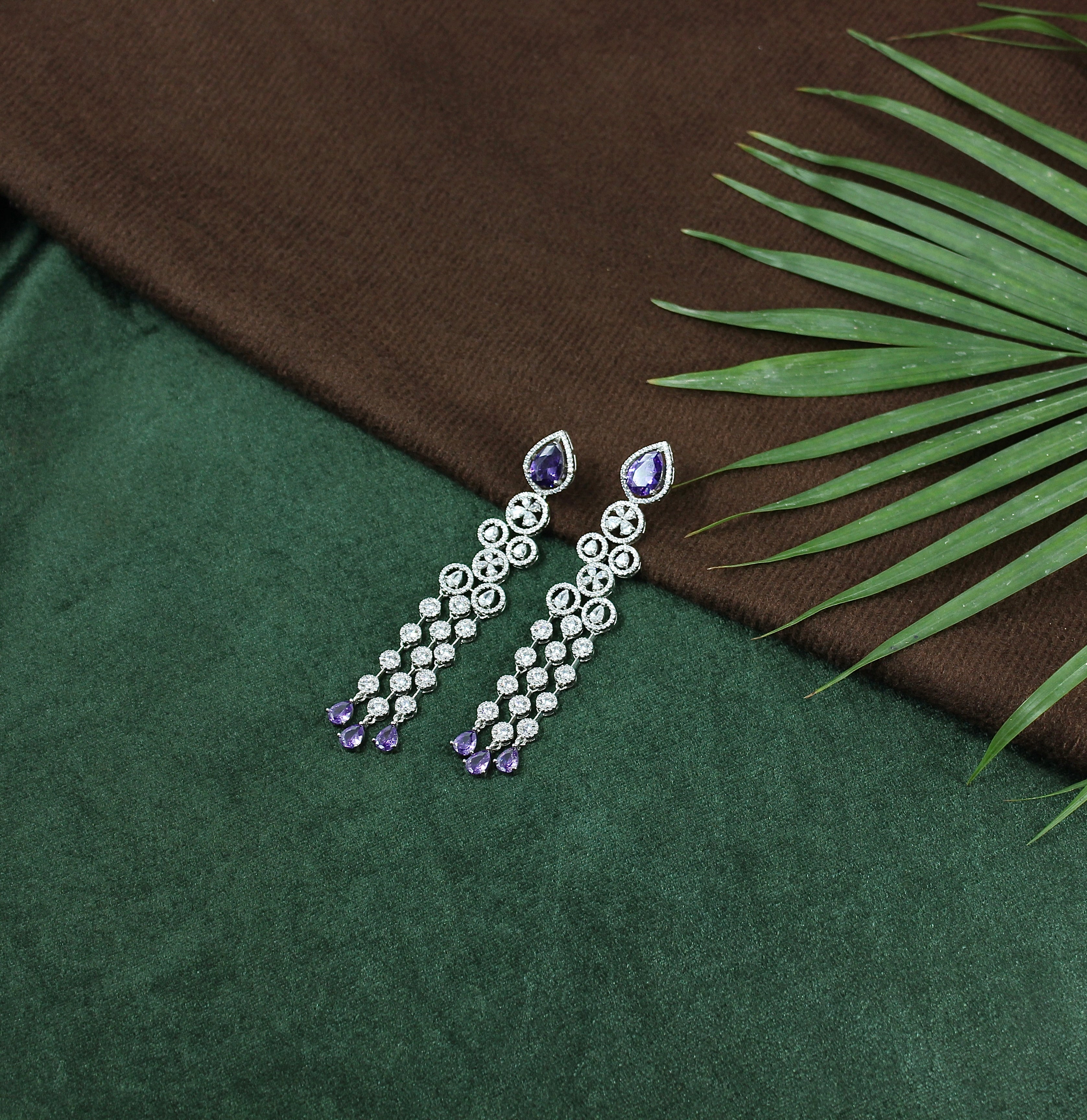 Avyukta Amethyst Cascade Earrings