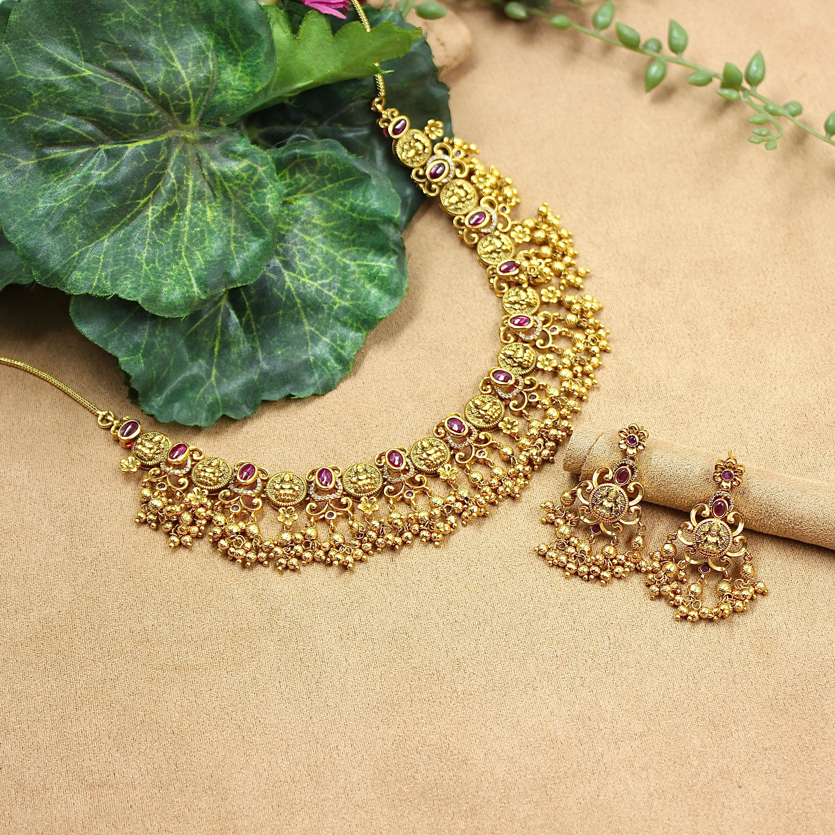 Aaradhya – Heritage Temple Necklace Set