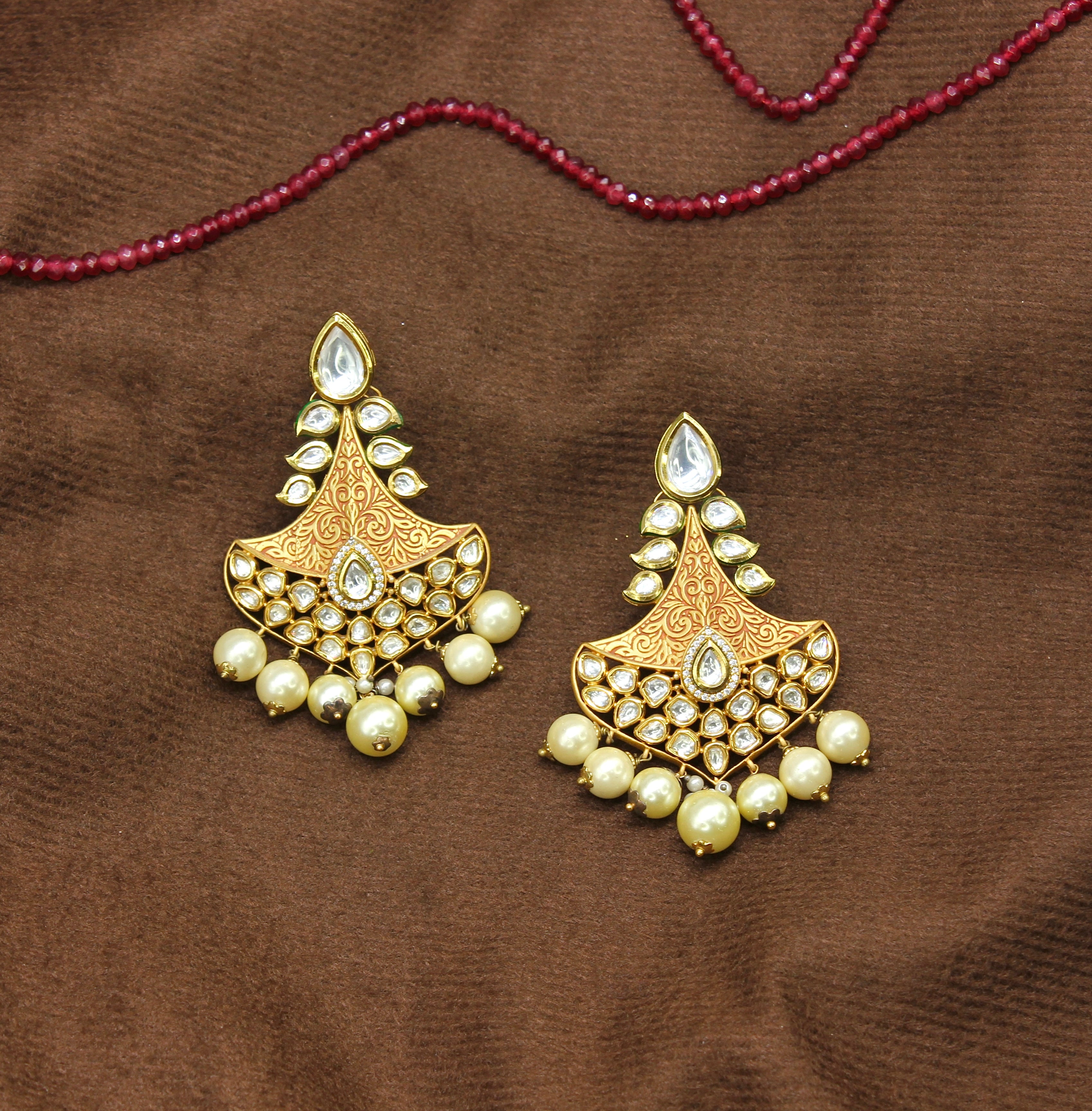 Zariah – Regal Crest Kundan Earrings