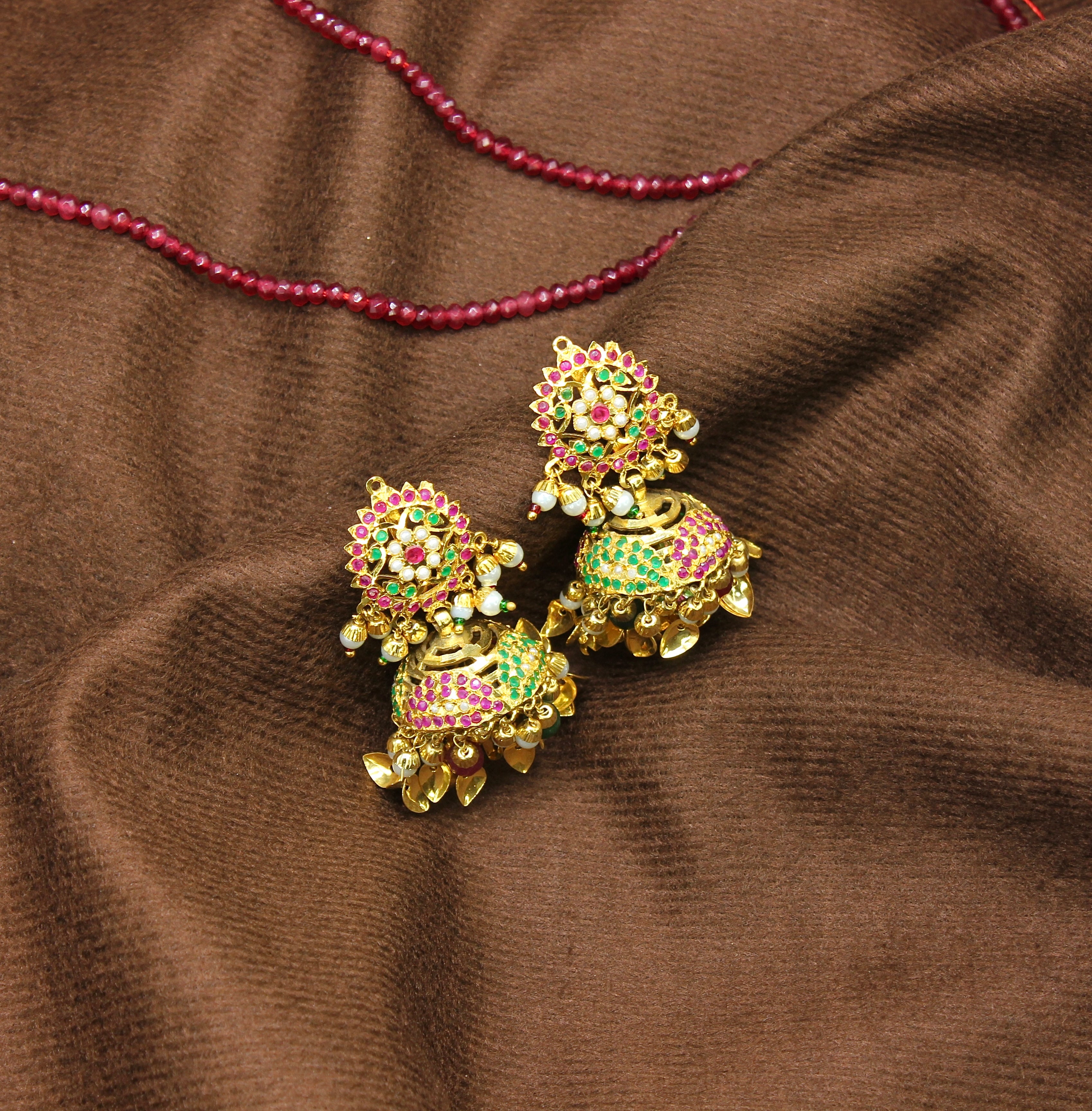 Rajvika – Multicolor Jadau Jhumka Earrings