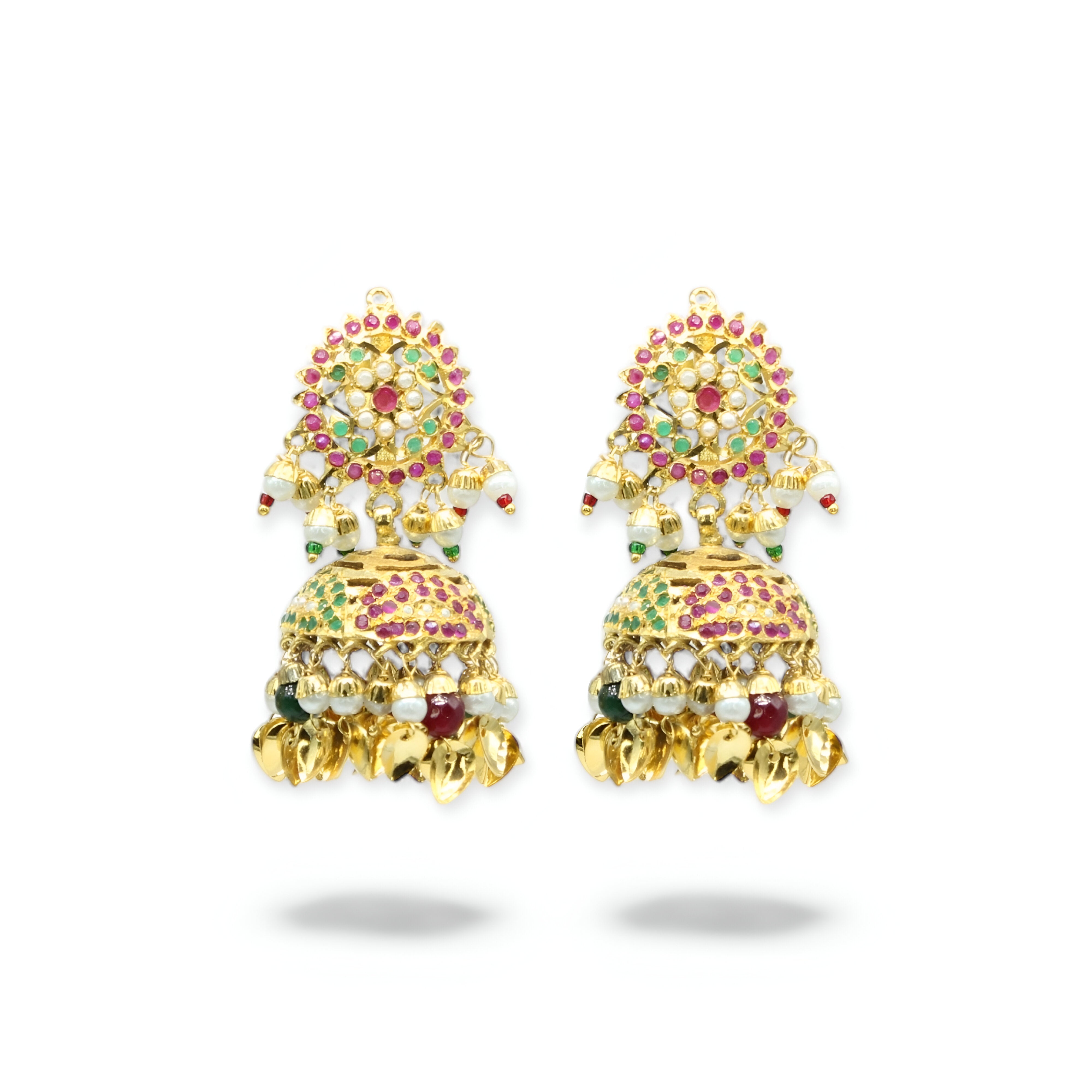 Rajvika – Multicolor Jadau Jhumka Earrings