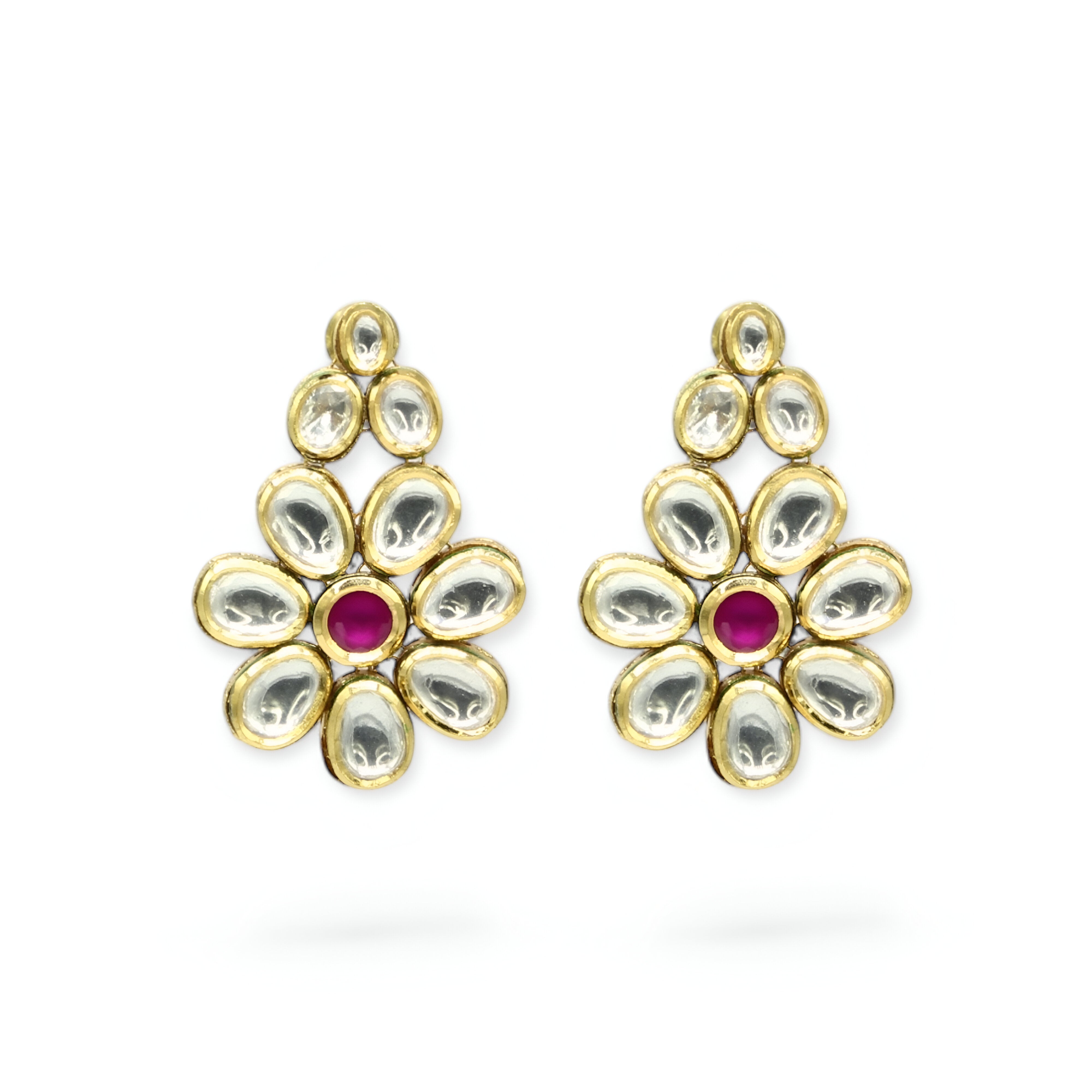 Gulnaaz – Floral Kundan Earrings