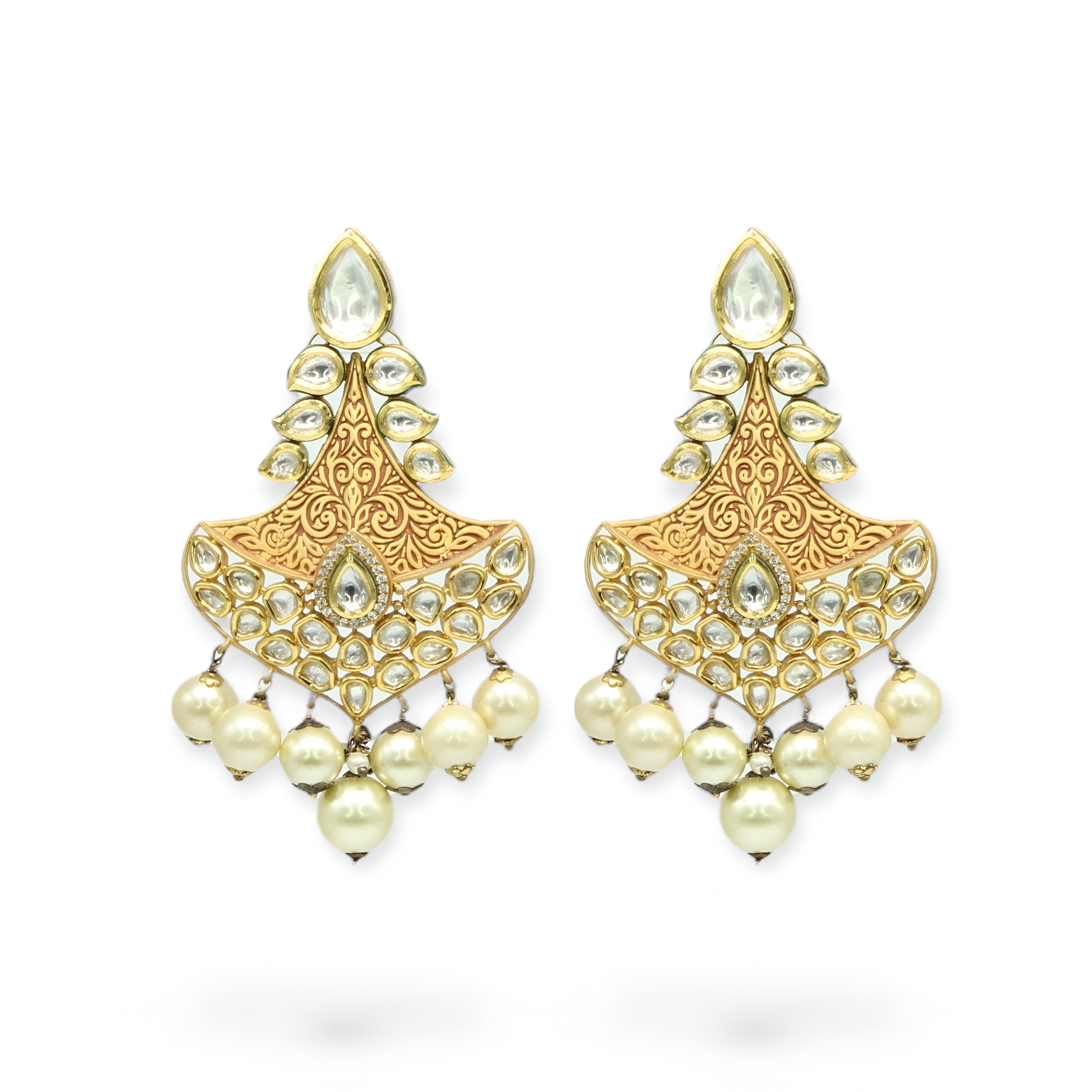 Zariah – Regal Crest Kundan Earrings
