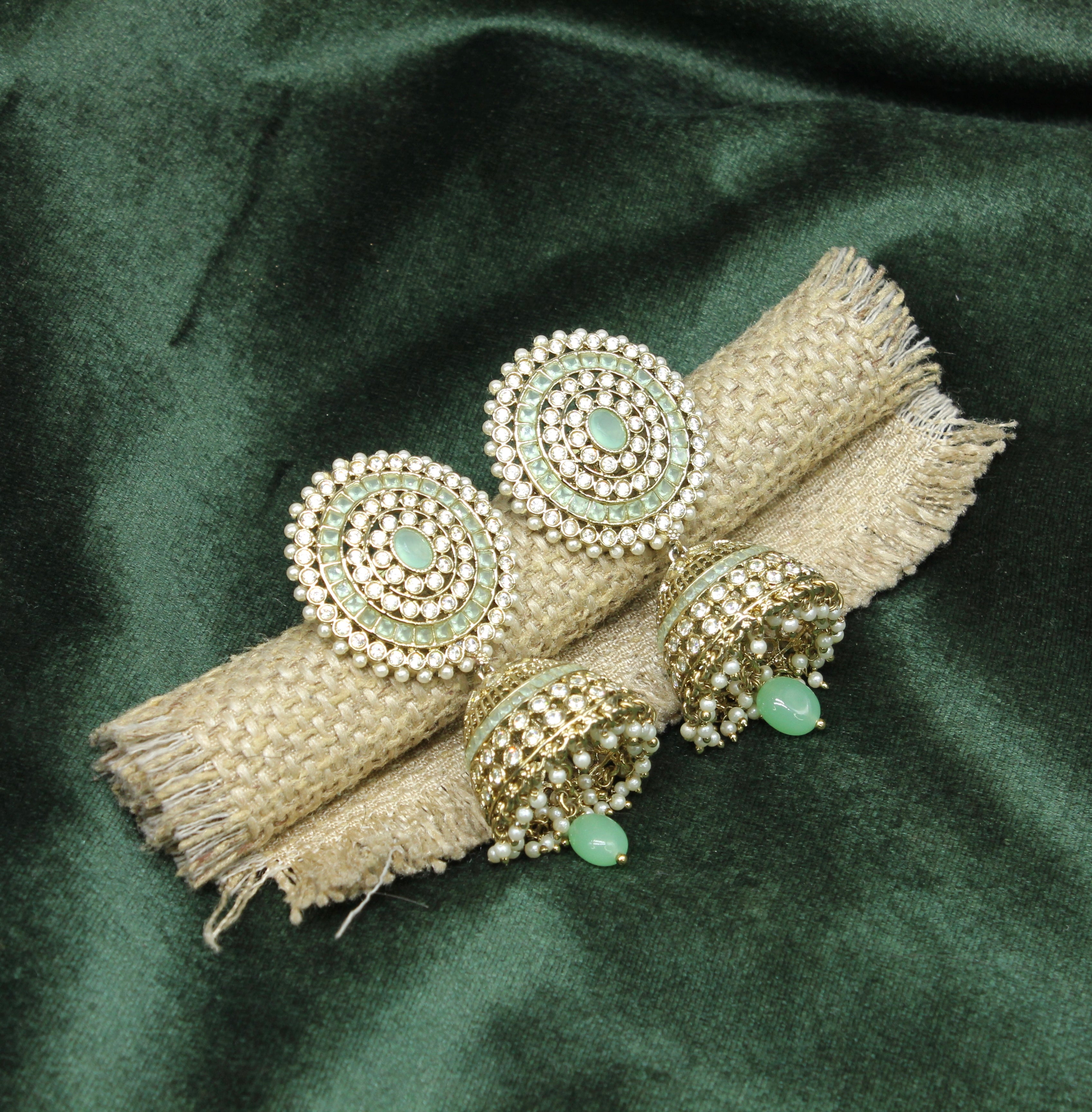 Falak – Mint Drop Polki Jhumkas