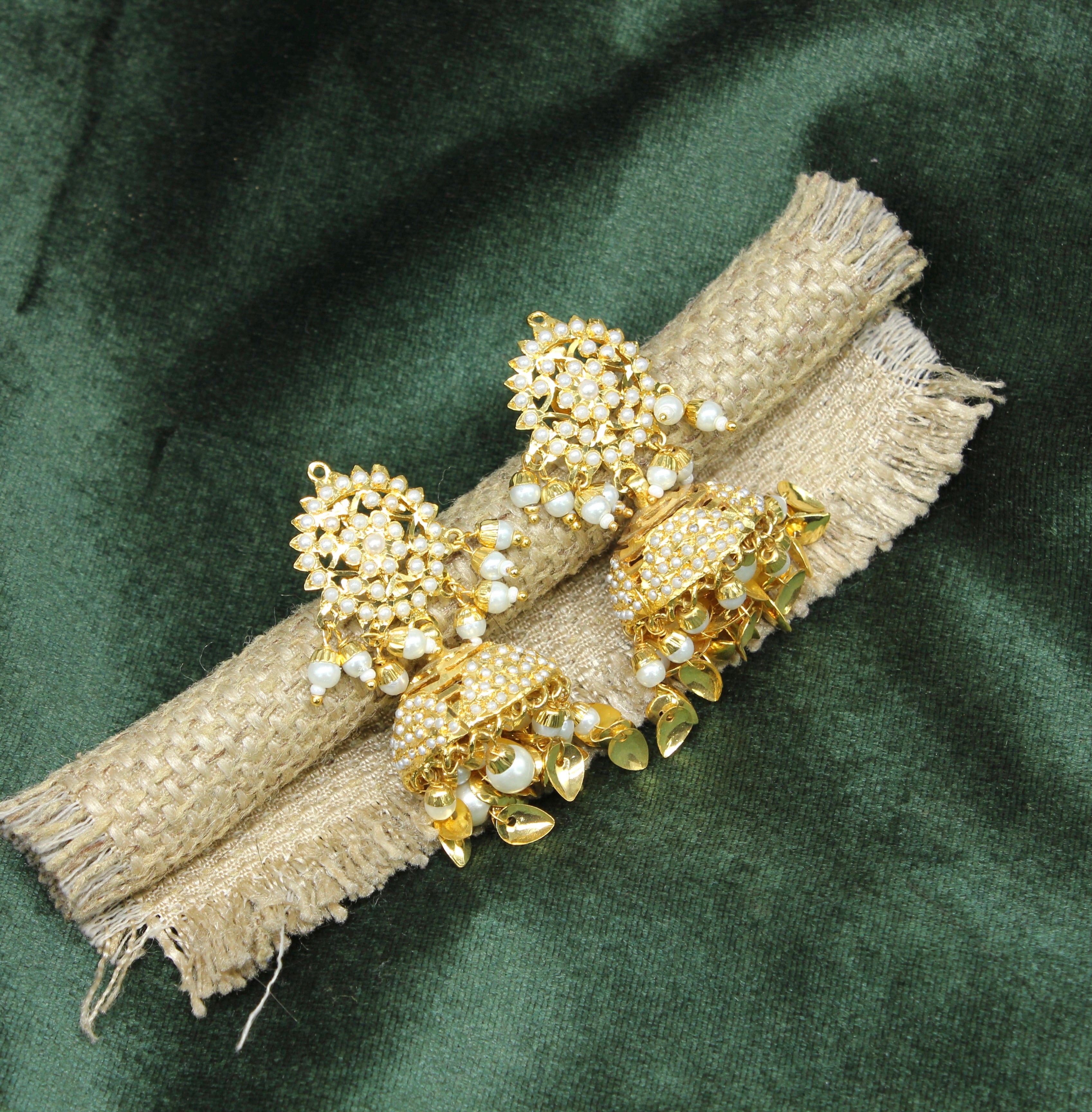 Swara – Pearl Cluster Jadau Jhumkas