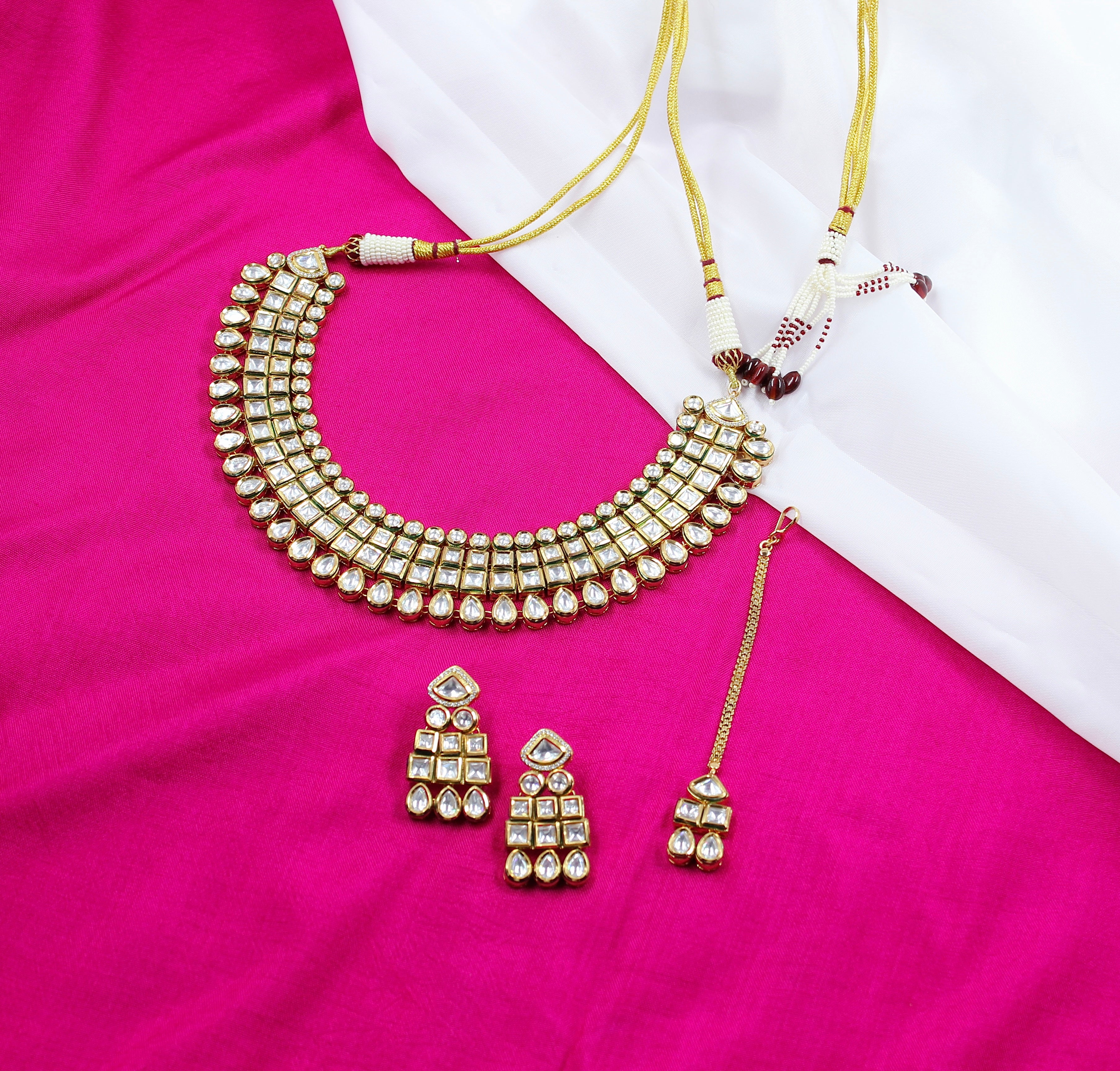 Rajnandini – Regal Mosaic Kundan Necklace Set