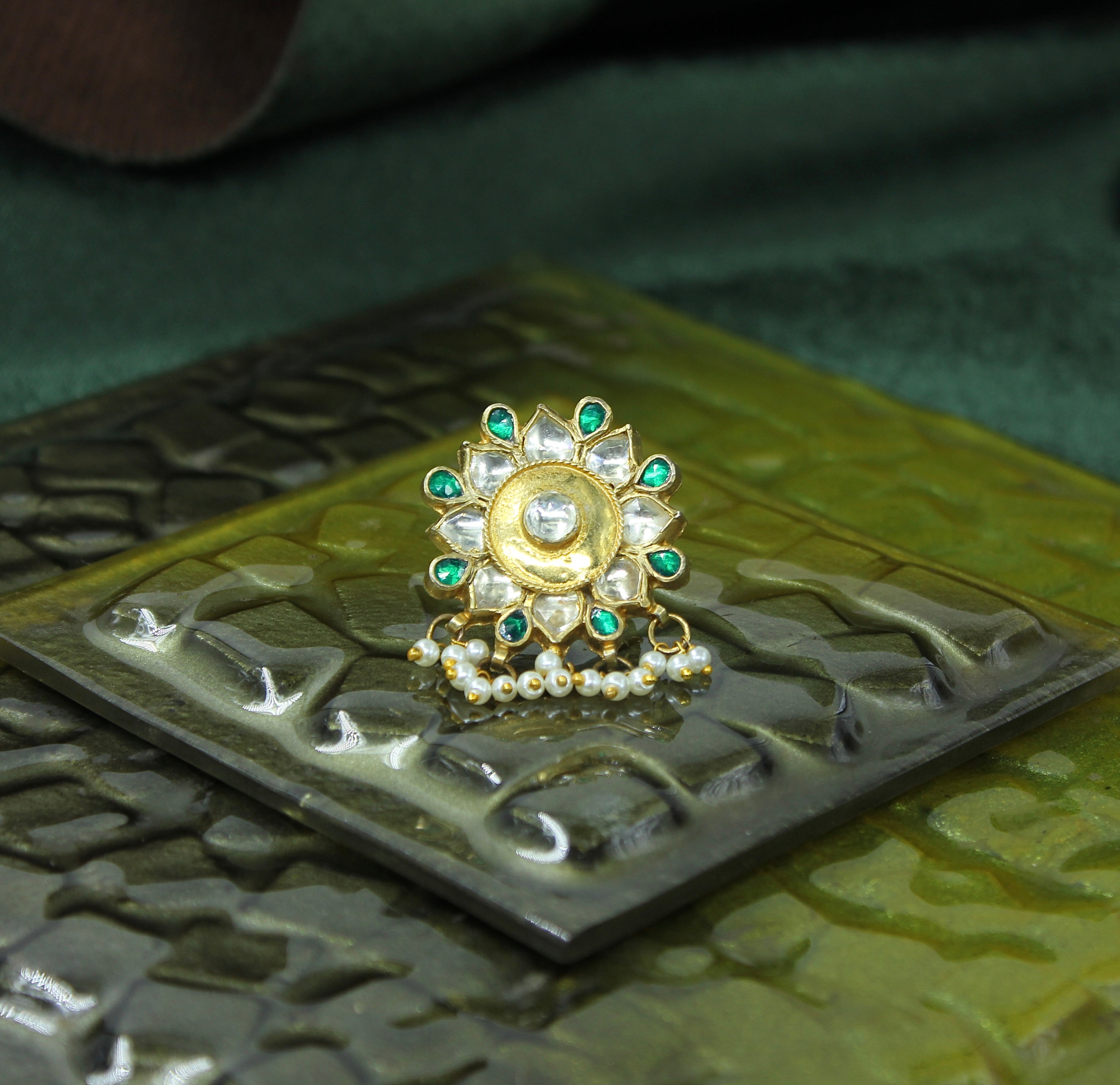 Hemalata – Petal Charm Kundan Ring