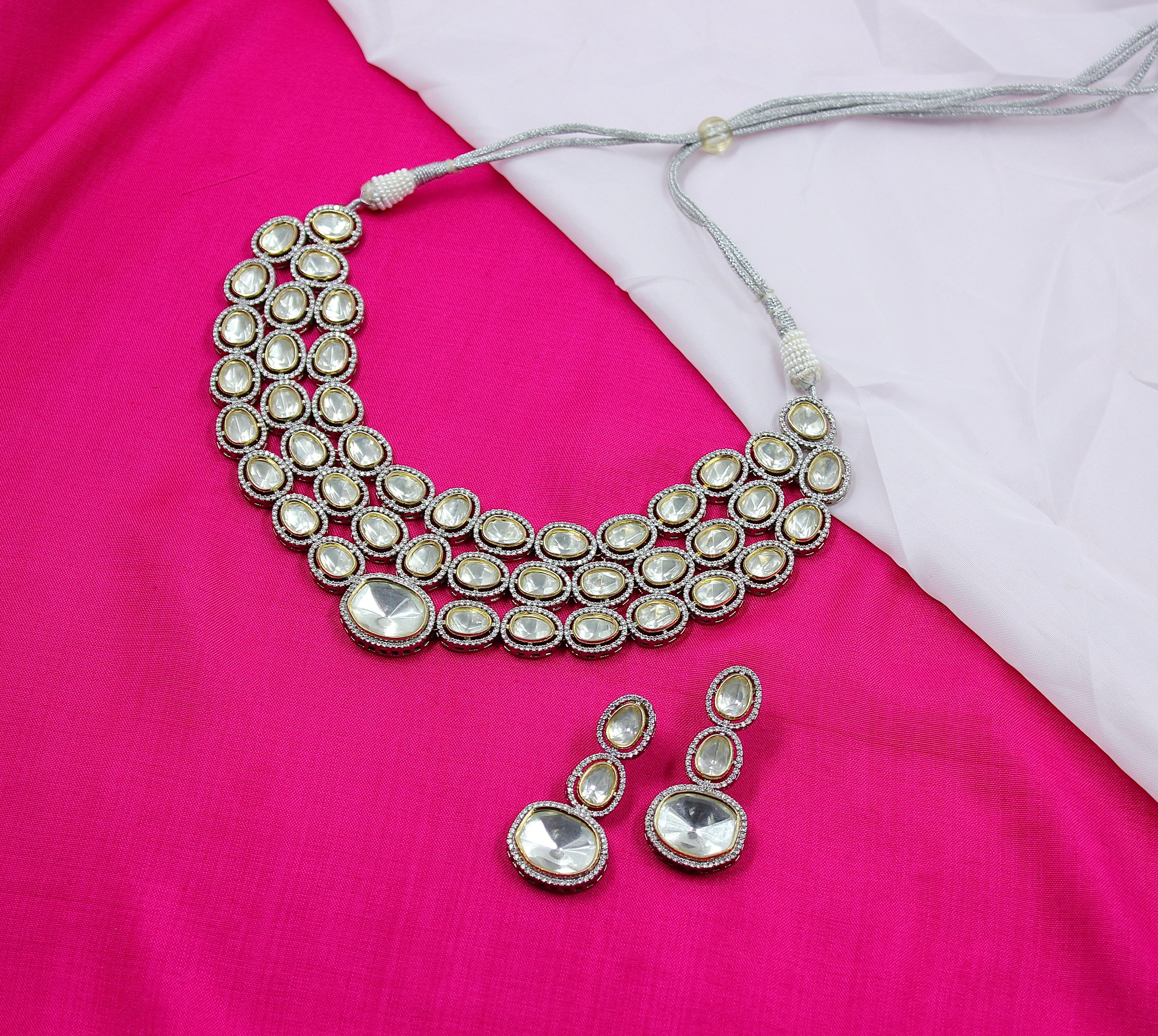 Devina - Elegance Polki Necklace Set