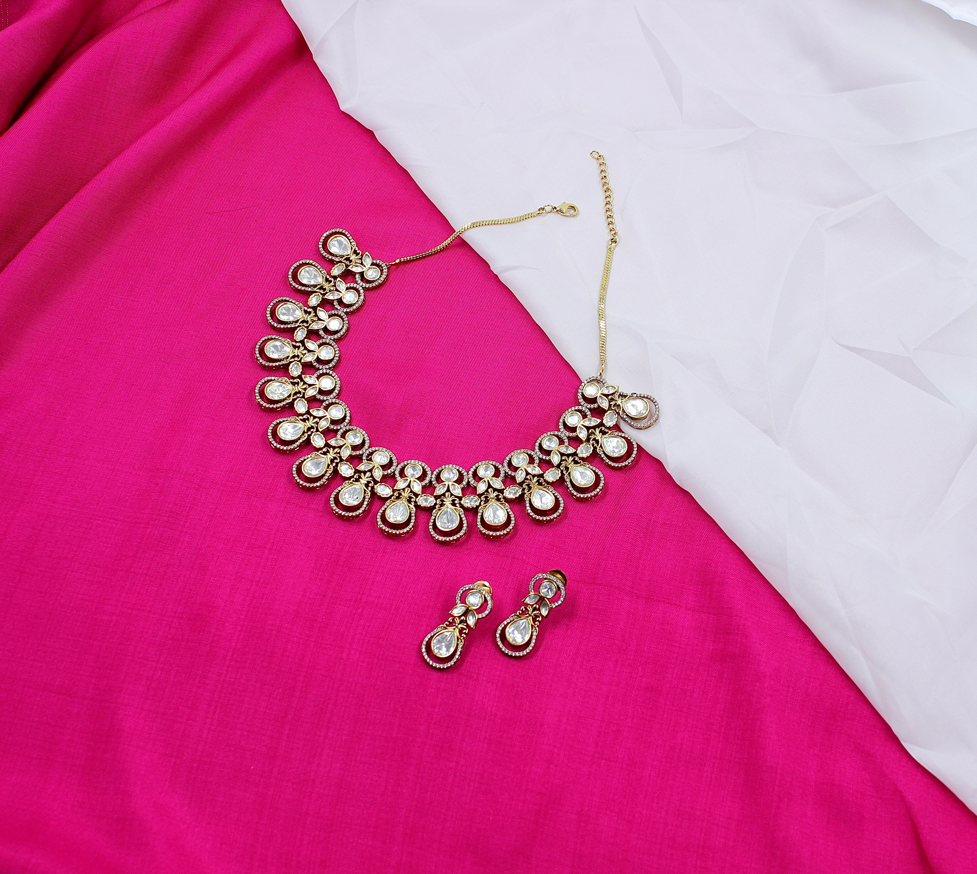 Ruhika – Statement Polki Necklace Set