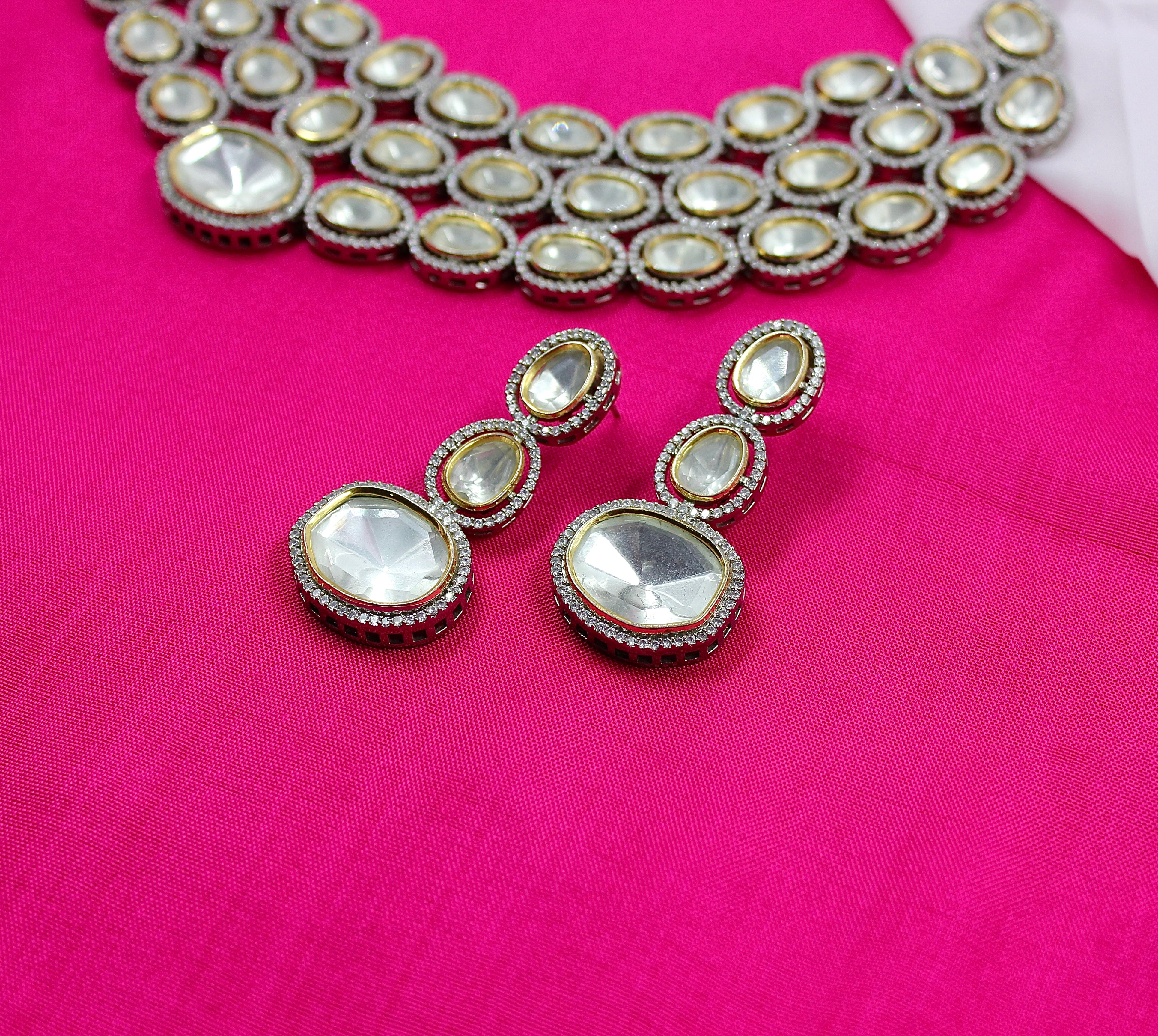 Devina - Elegance Polki Necklace Set